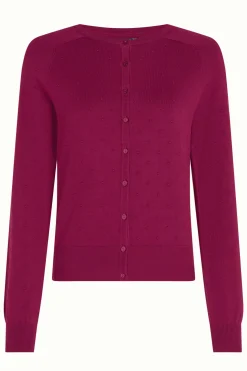King Louie Vesten|Raglan Cardi Droplet Beaujolais Red