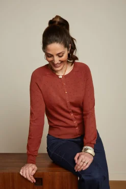 King Louie Vesten|Raglan Cardi Droplet Henna Red