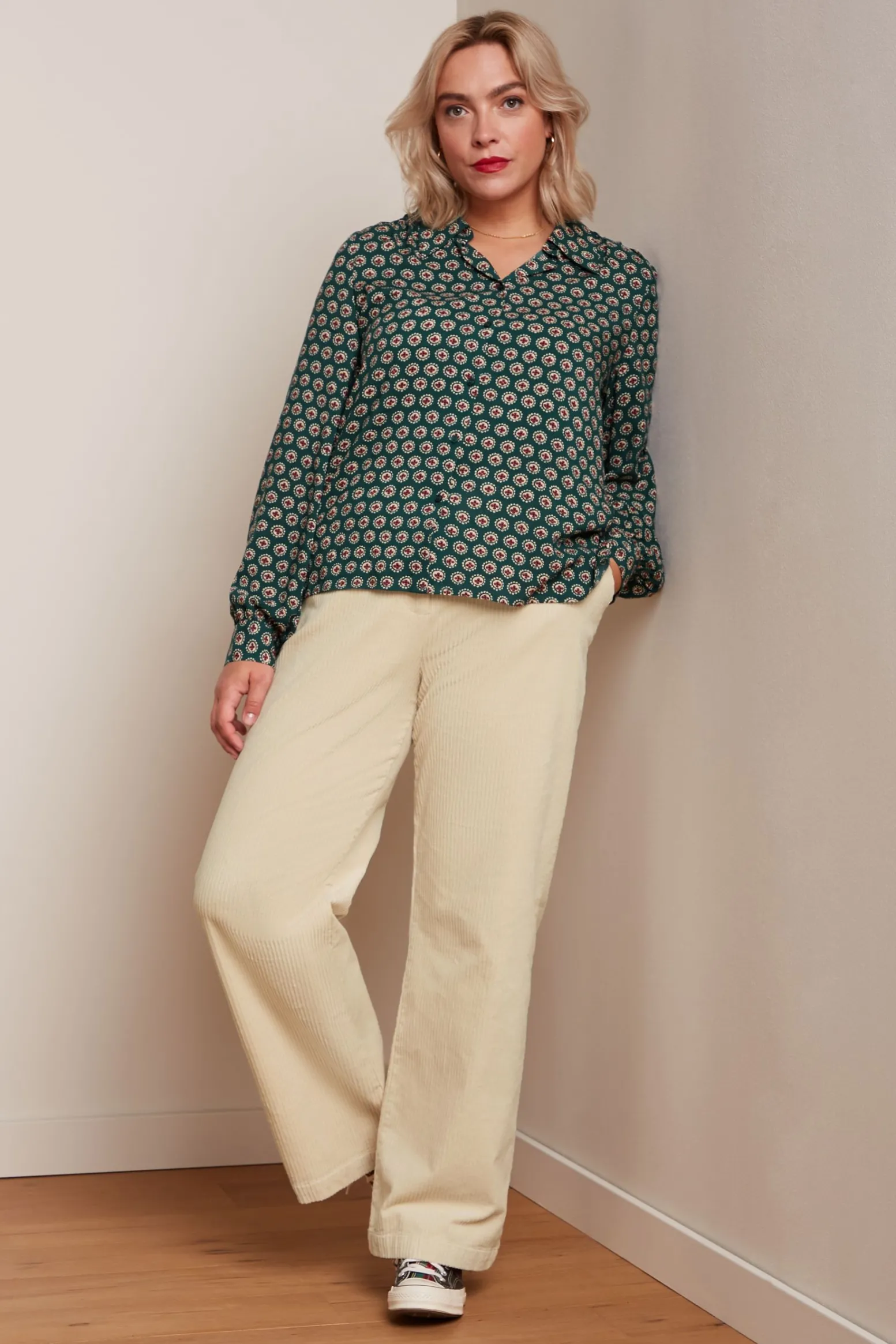 King Louie Blouses|Remi Blouse Elliot Pine Green