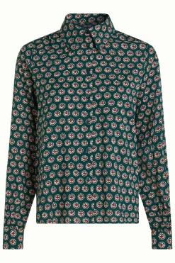 King Louie Blouses|Remi Blouse Elliot Pine Green