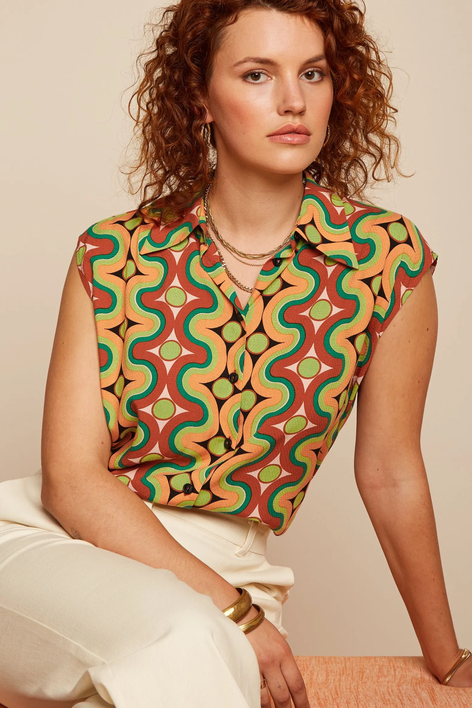 King Louie Blouses|Remi Blouse Kizko Black