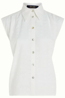 King Louie Blouses|Remi Blouse Rosa Broderie Anglaise White