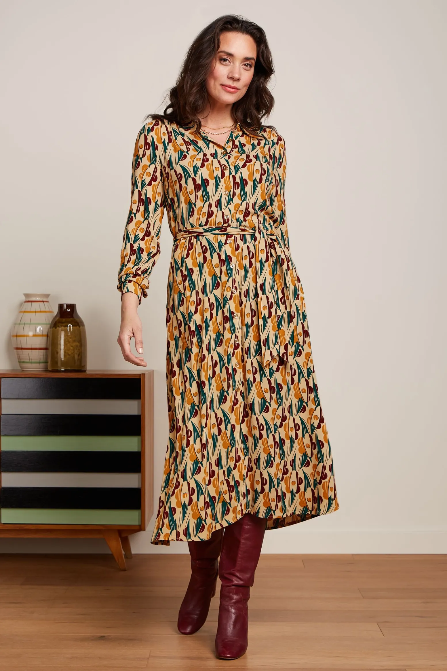 King Louie Jurken|Remi Dress Cile Pebble