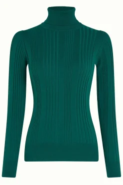 King Louie Tops & Shirts|Rib Rollneck Top Club Antique Green