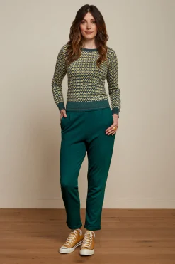 King Louie Broeken|Roisin Pants Milano Uni Pine Green