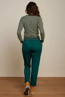 King Louie Broeken|Roisin Pants Milano Uni Pine Green