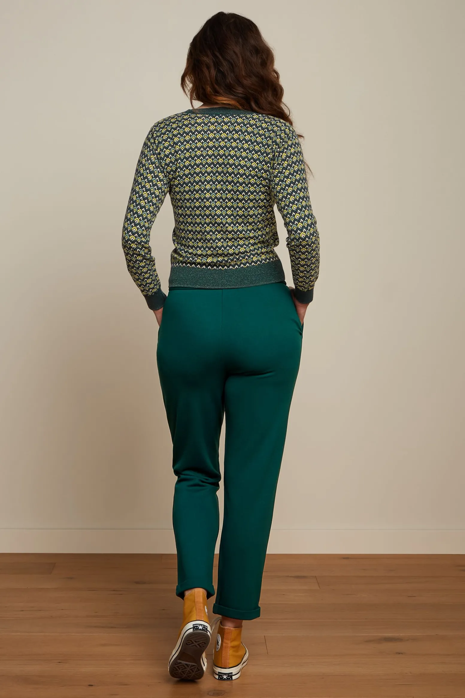 King Louie Broeken|Roisin Pants Milano Uni Pine Green