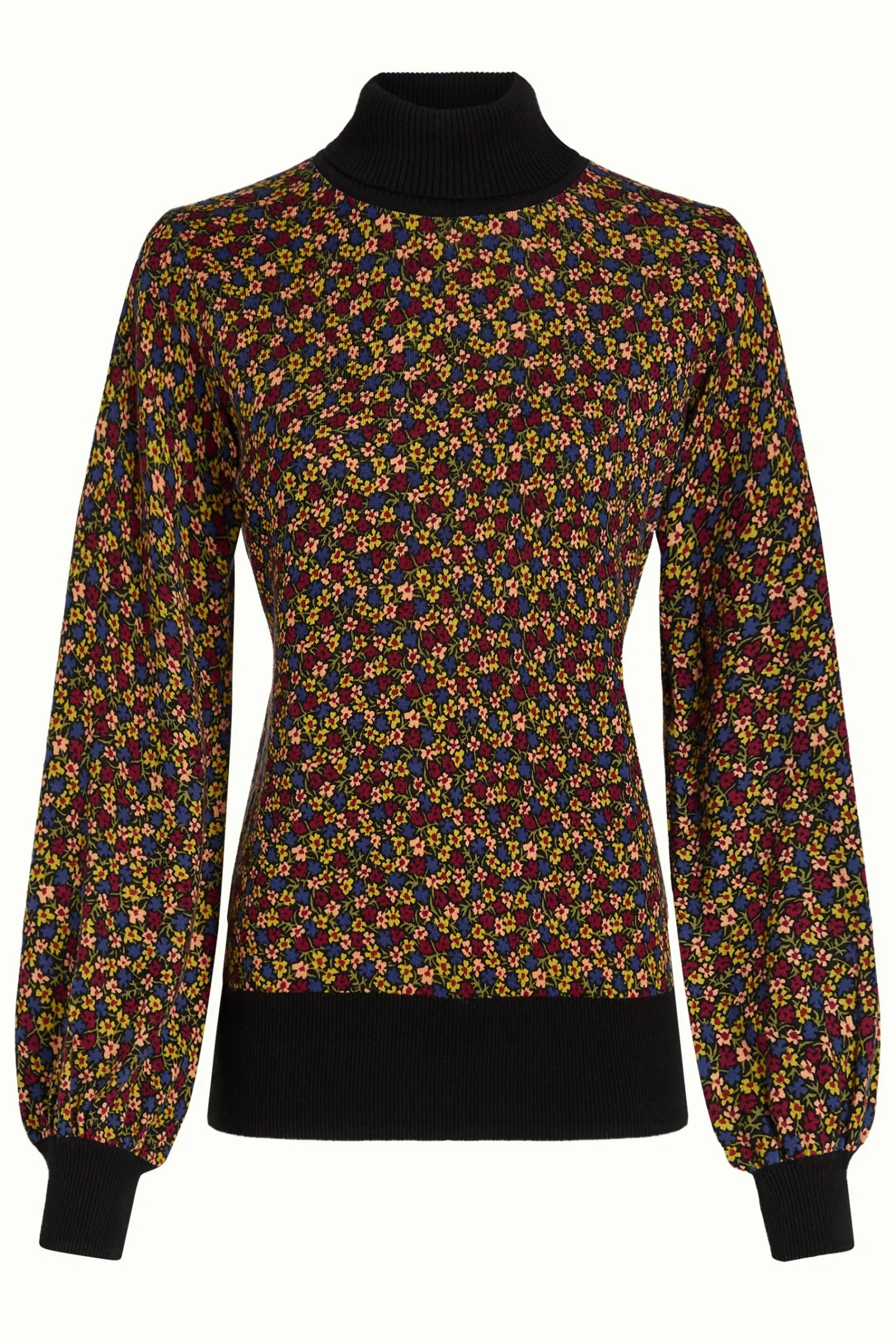King Louie Tops & Shirts|Rollneck Bell Top Flaminga Black
