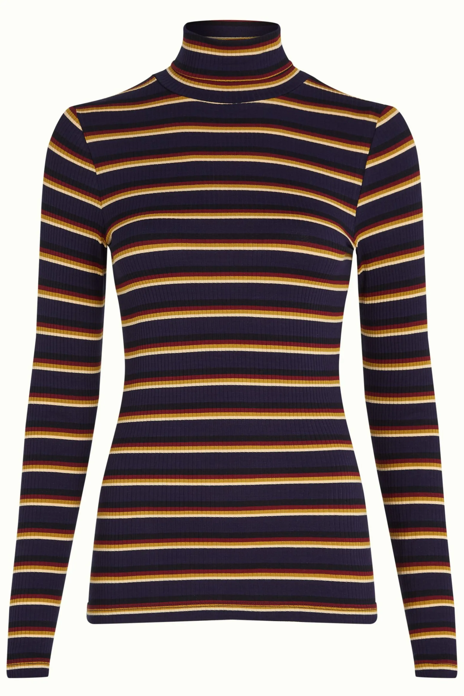 King Louie Tops & Shirts|Rollneck Top Century Stripe Evening Blue