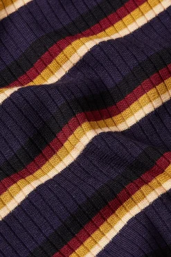 King Louie Tops & Shirts|Rollneck Top Century Stripe Evening Blue