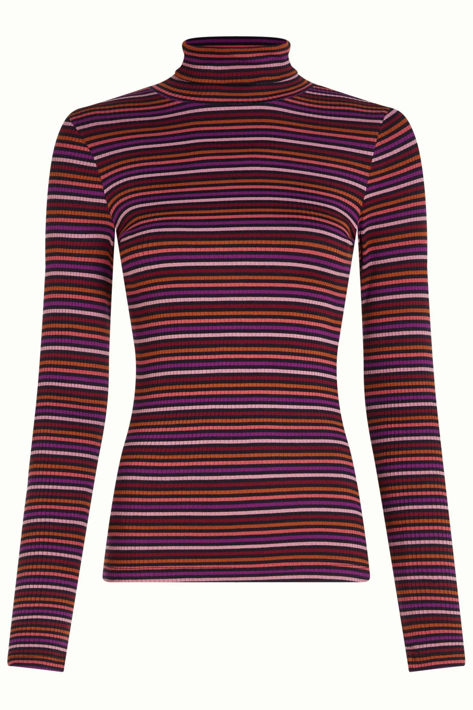 King Louie Tops & Shirts|Rollneck Top Rolla Stripe Mesa Pink