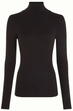 King Louie Tops & Shirts|Rollneck Top Uni Rib Black