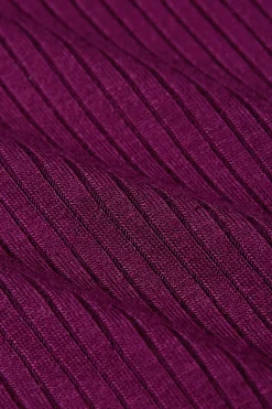 King Louie Tops & Shirts|Rollneck Top Uni Rib Caspia Purple