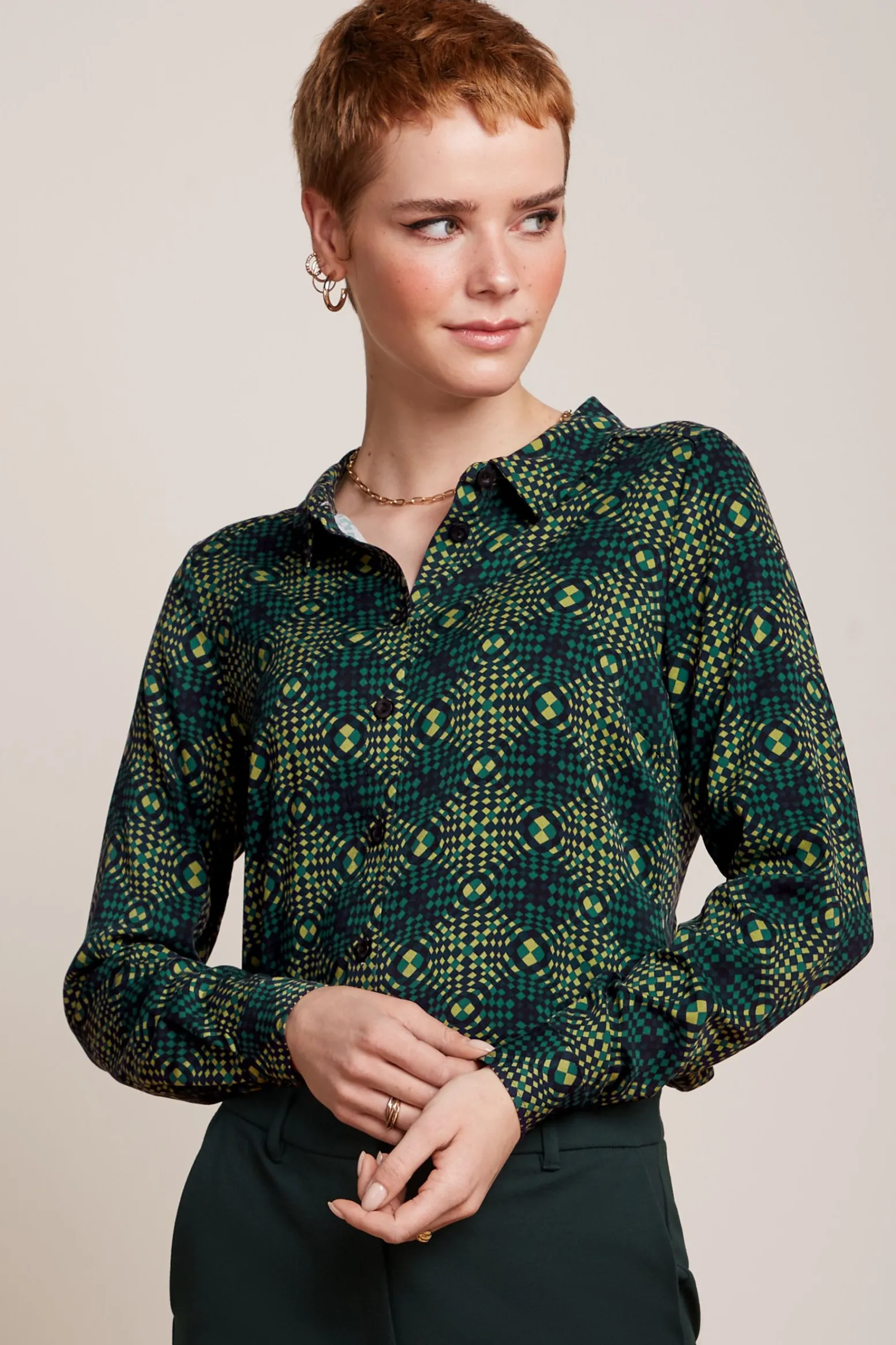 King Louie Blouses|Rosie Blouse Spiller Dragonfly Green