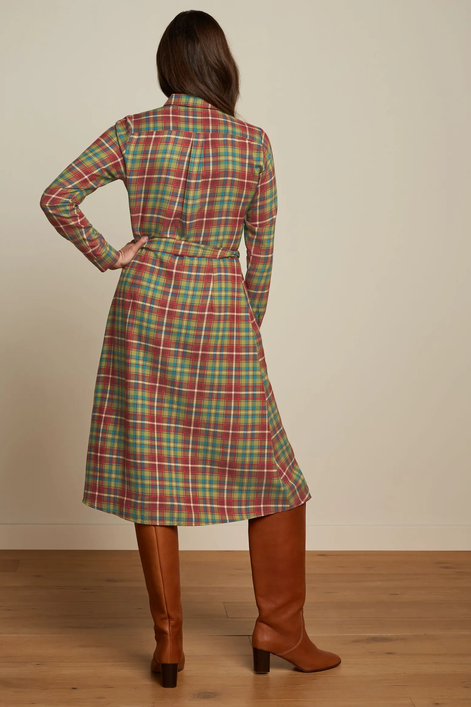 King Louie Jurken|Rosie Dress Belmont Check Woodbine Green