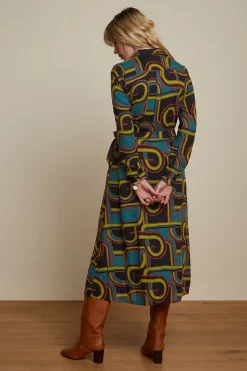 King Louie Jurken|Rosie Midi Dress Zappa Black