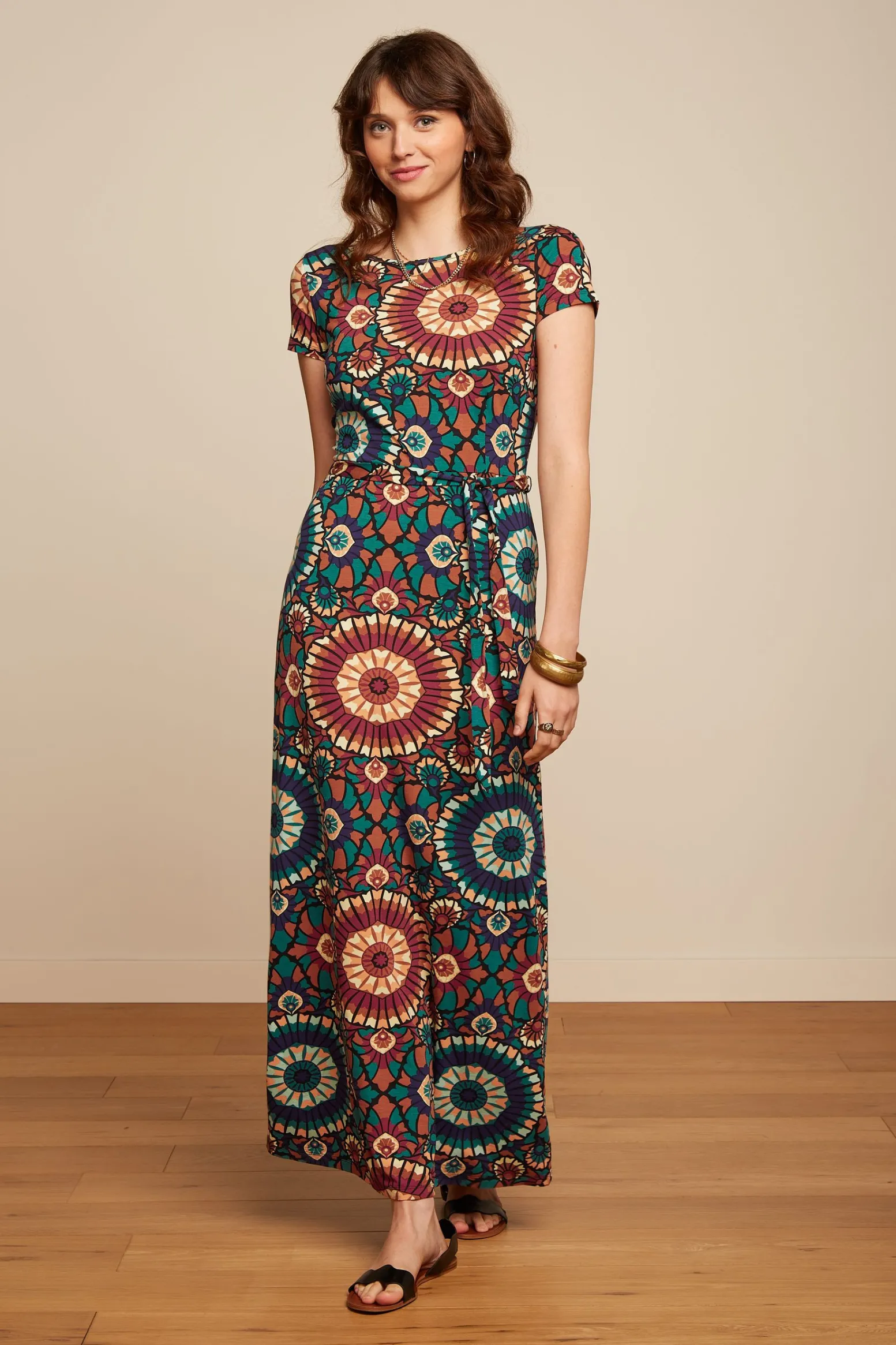 King Louie Jurken|Sally Maxi Dress Torini Evening Blue