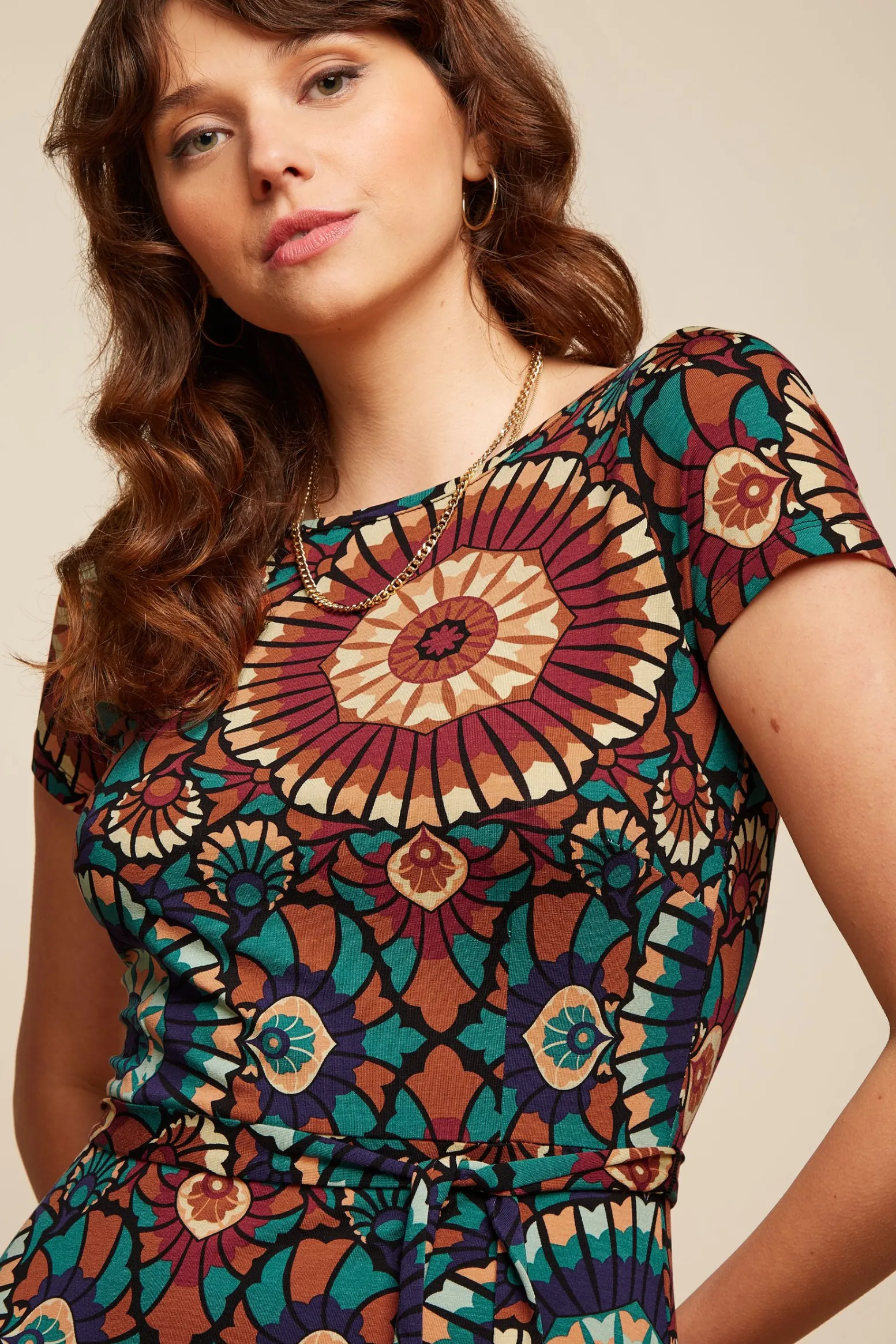 King Louie Jurken|Sally Maxi Dress Torini Evening Blue