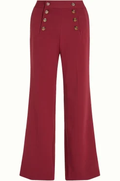 King Louie Broeken|Sally Pants Broadway Cabernet Red