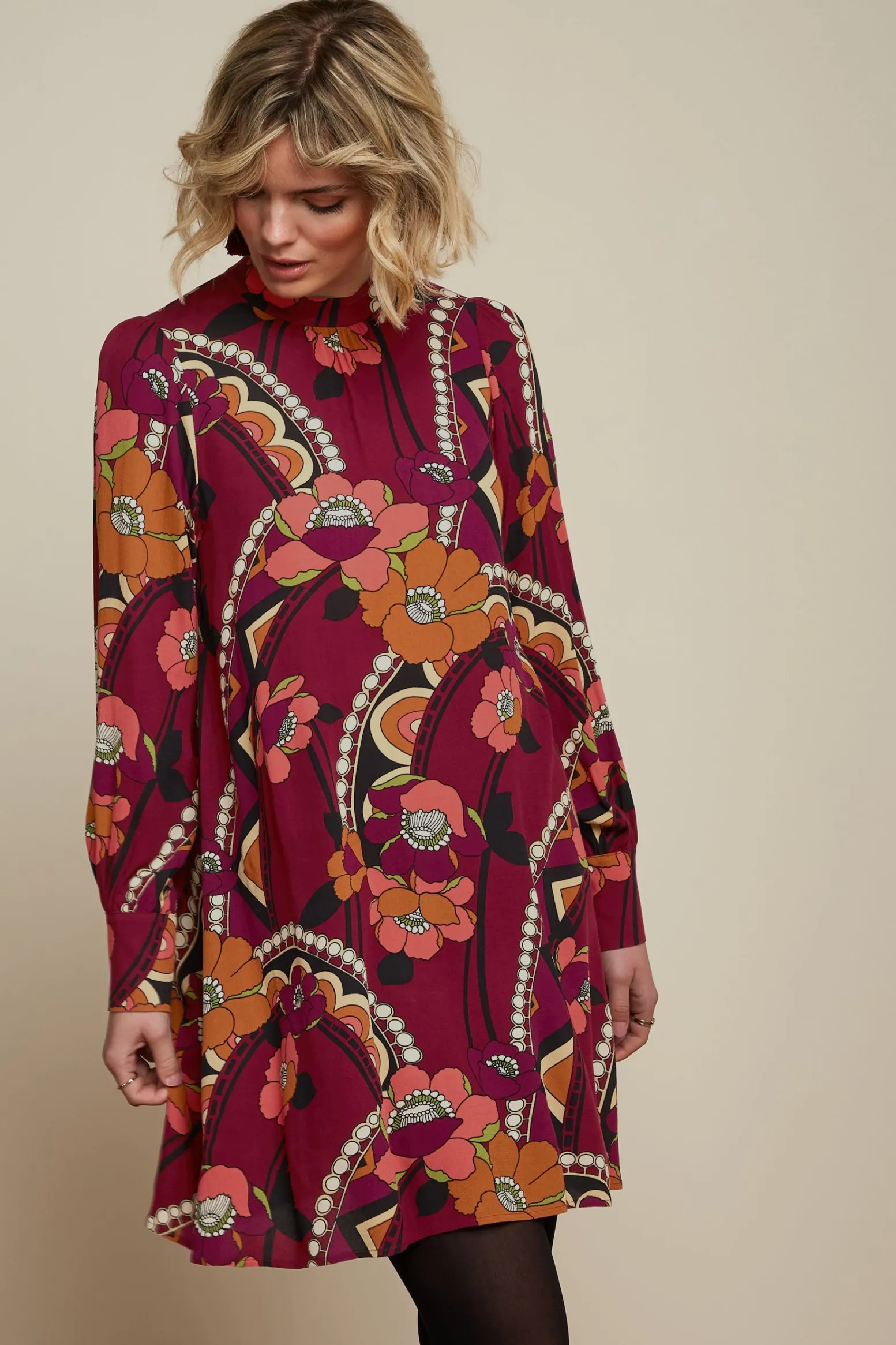 King Louie Jurken|Sandy Dress Lovechild Cabernet Red