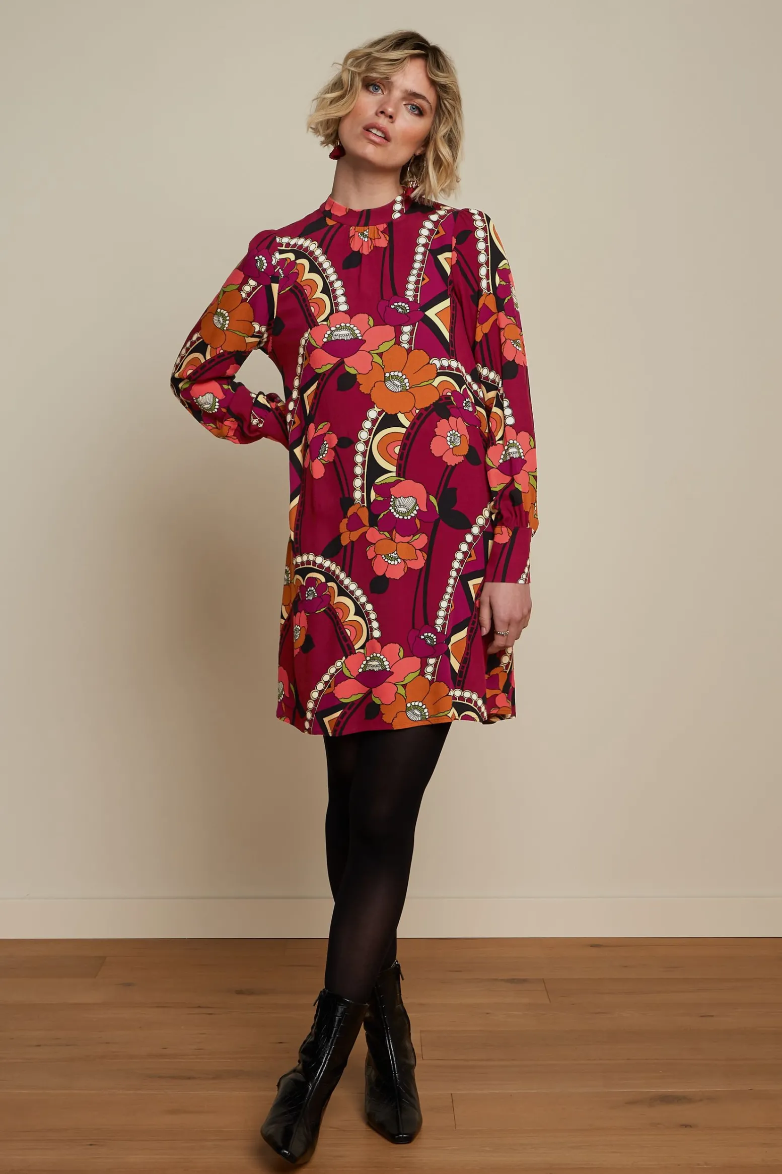 King Louie Jurken|Sandy Dress Lovechild Cabernet Red