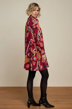 King Louie Jurken|Sandy Dress Lovechild Cabernet Red
