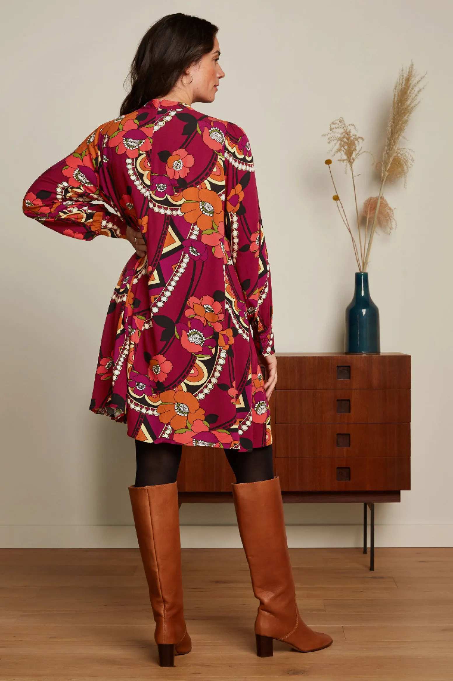 King Louie Jurken|Sandy Dress Lovechild Cabernet Red