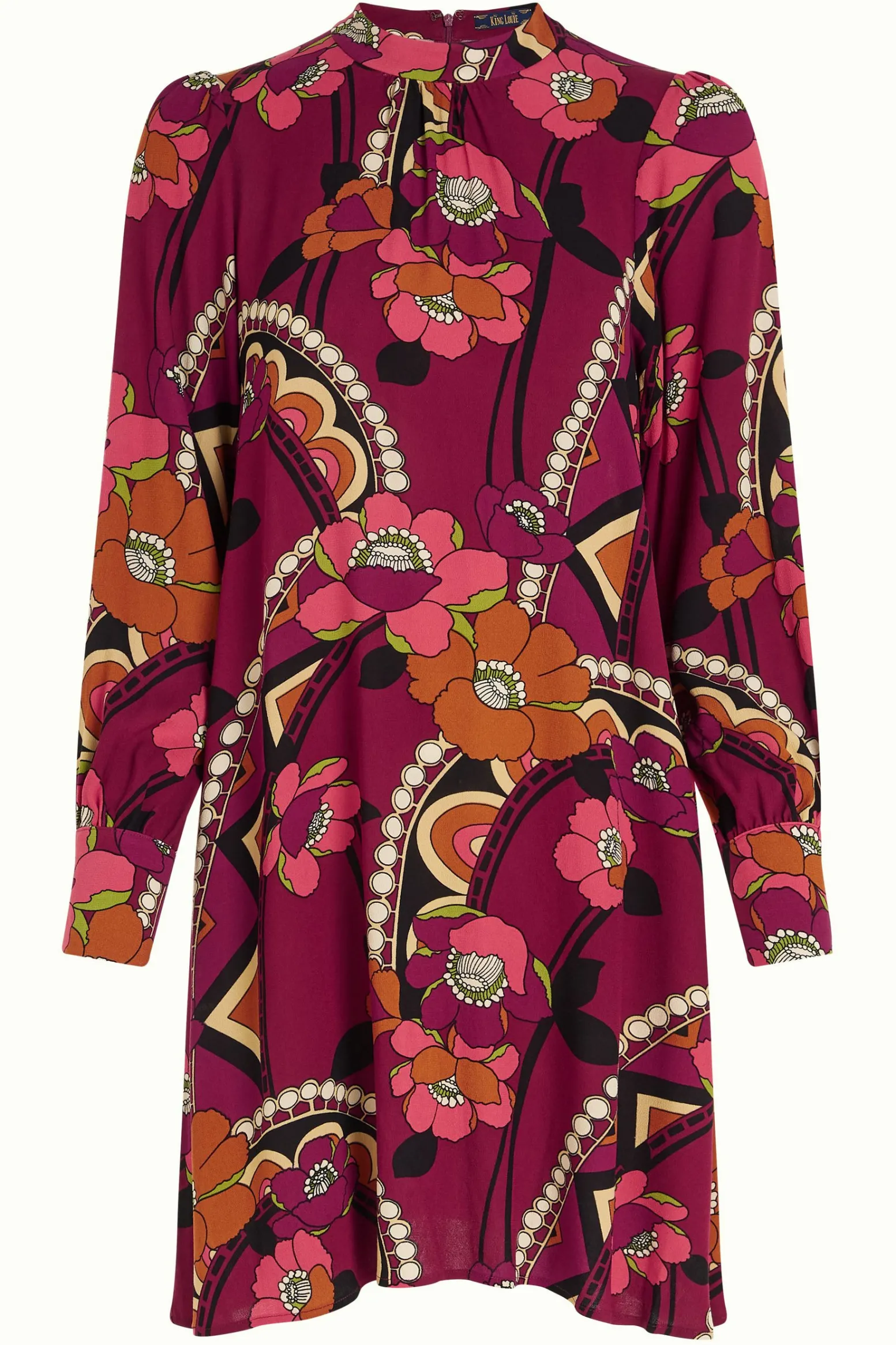 King Louie Jurken|Sandy Dress Lovechild Cabernet Red