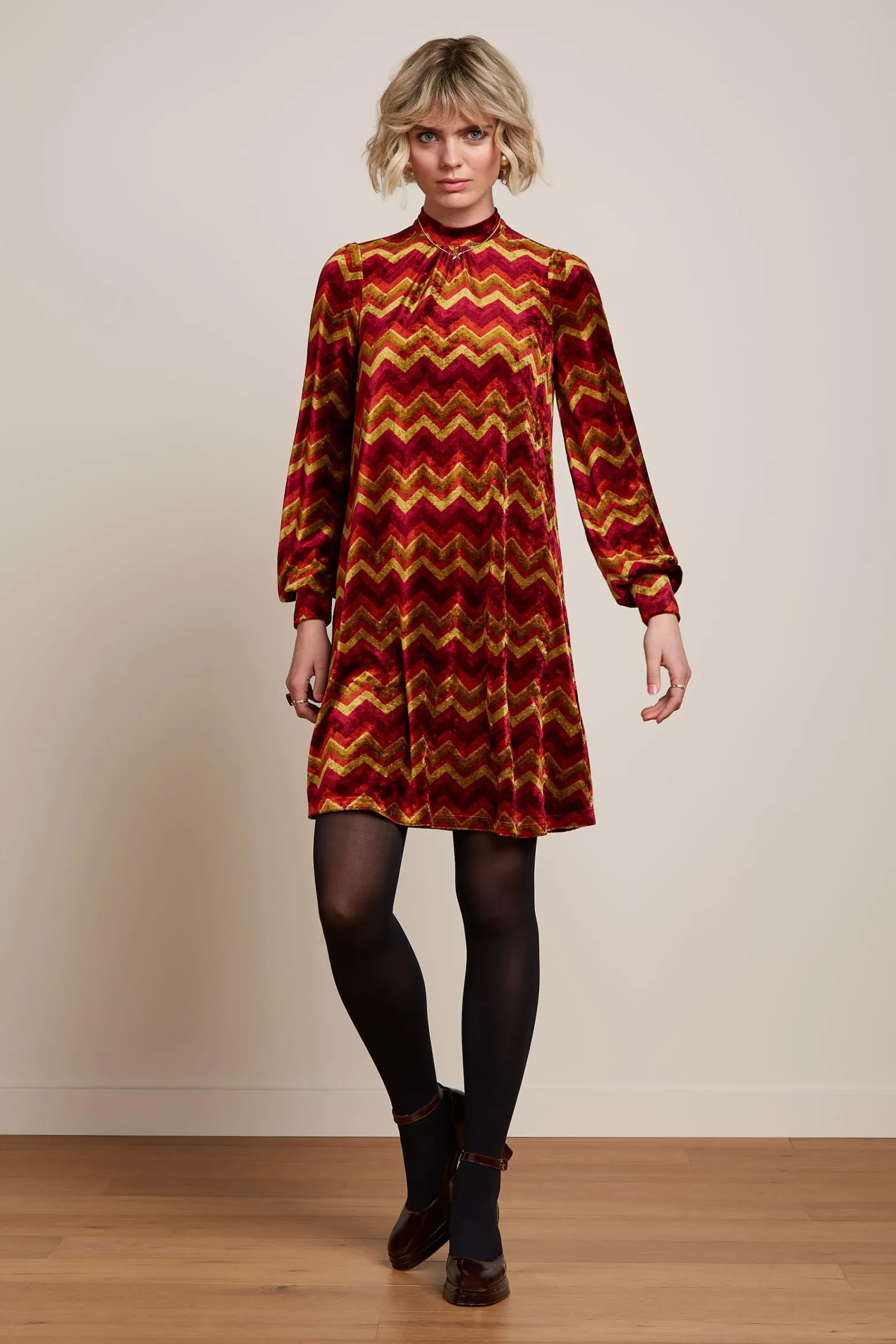 King Louie Jurken|Sandy Dress Penny Cabernet Red
