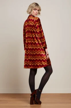 King Louie Jurken|Sandy Dress Penny Cabernet Red