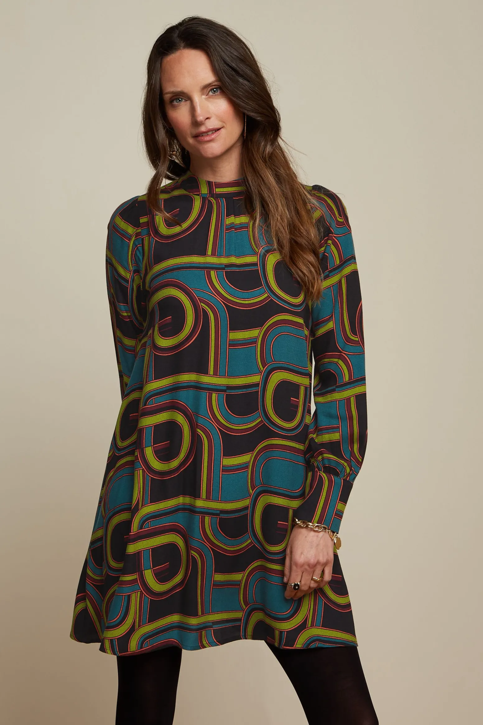 King Louie Jurken|Sandy Dress Zappa Black