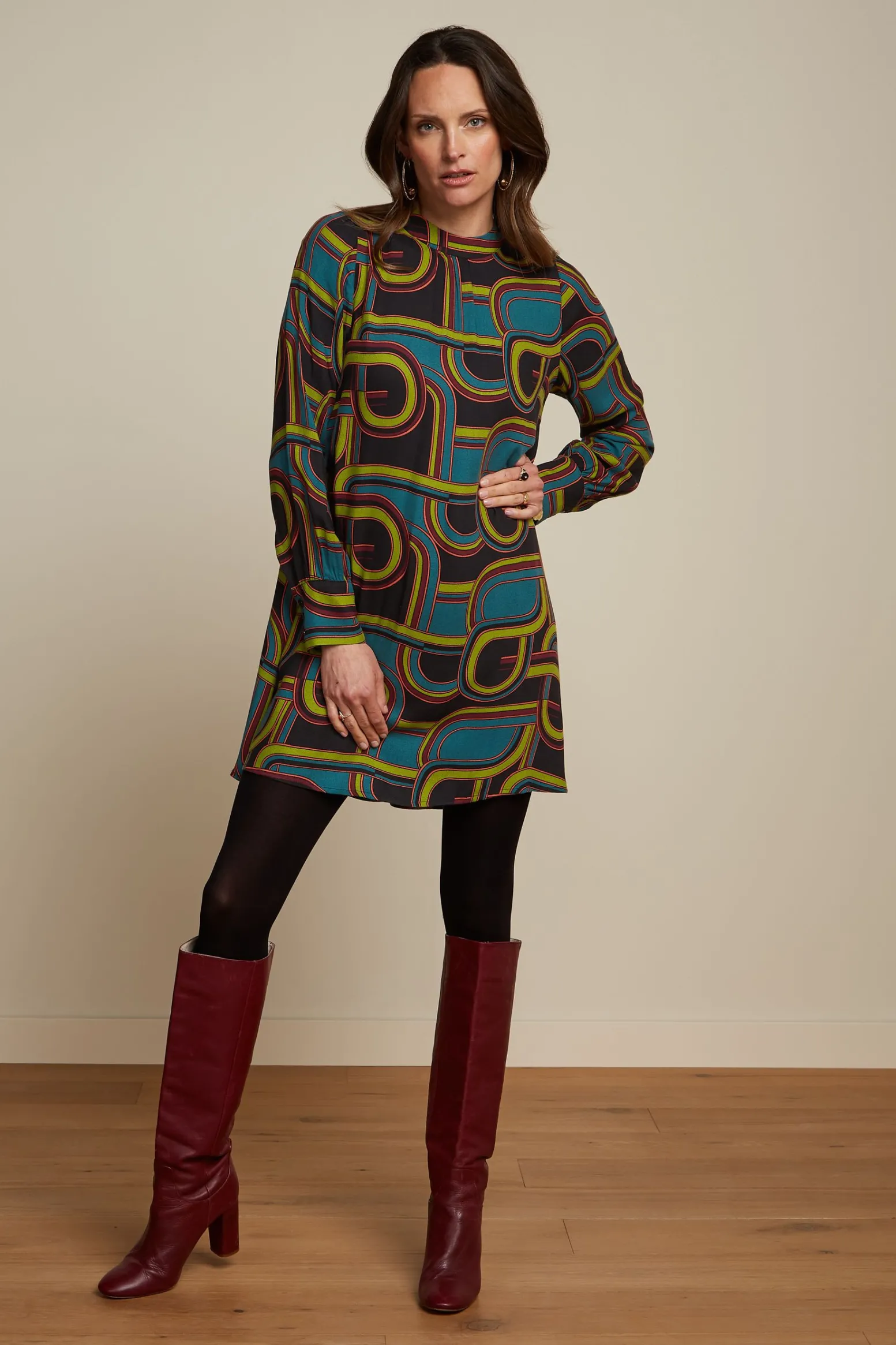 King Louie Jurken|Sandy Dress Zappa Black