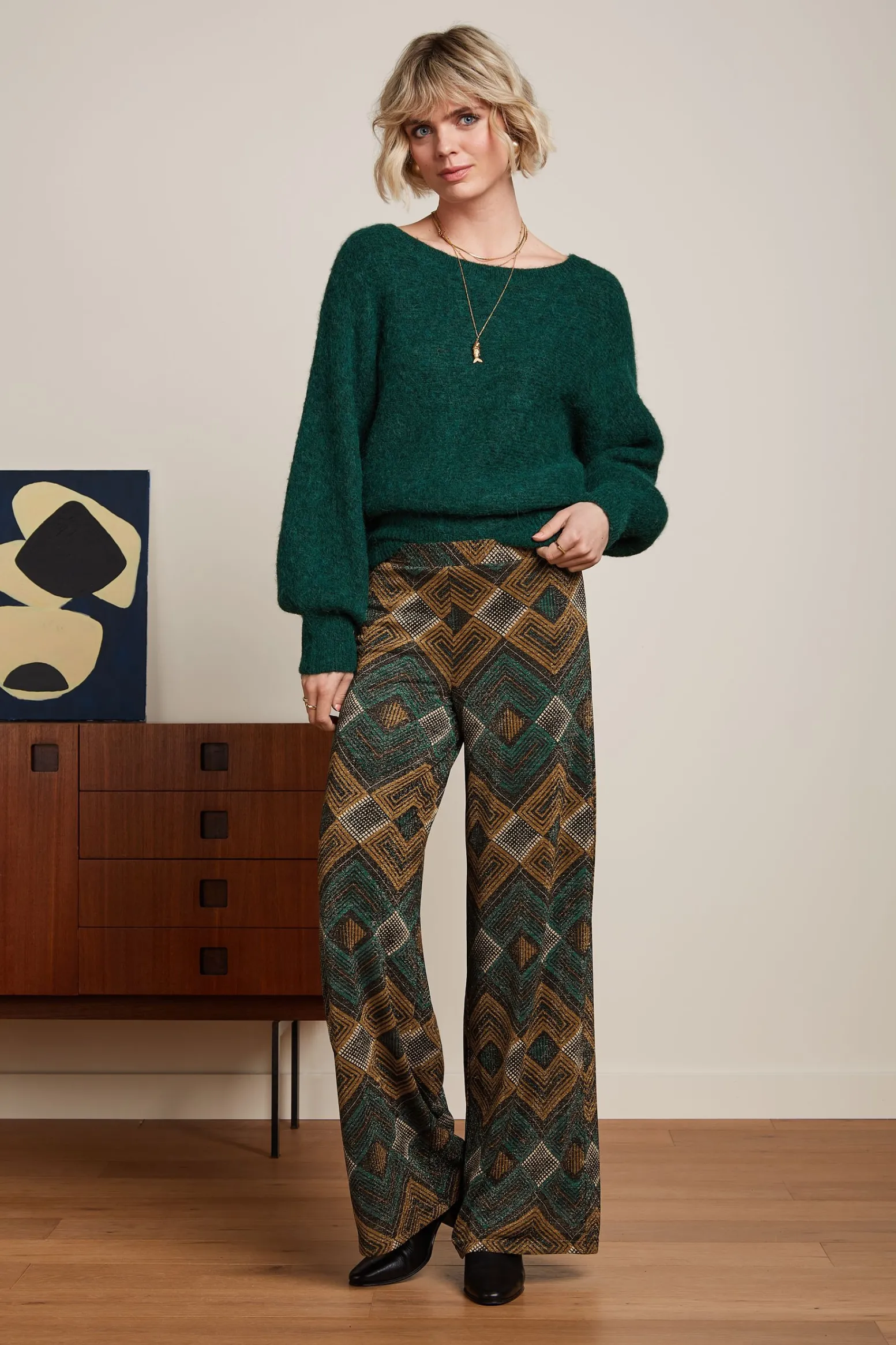 King Louie Broeken|Sara Pants Morrison Para Green