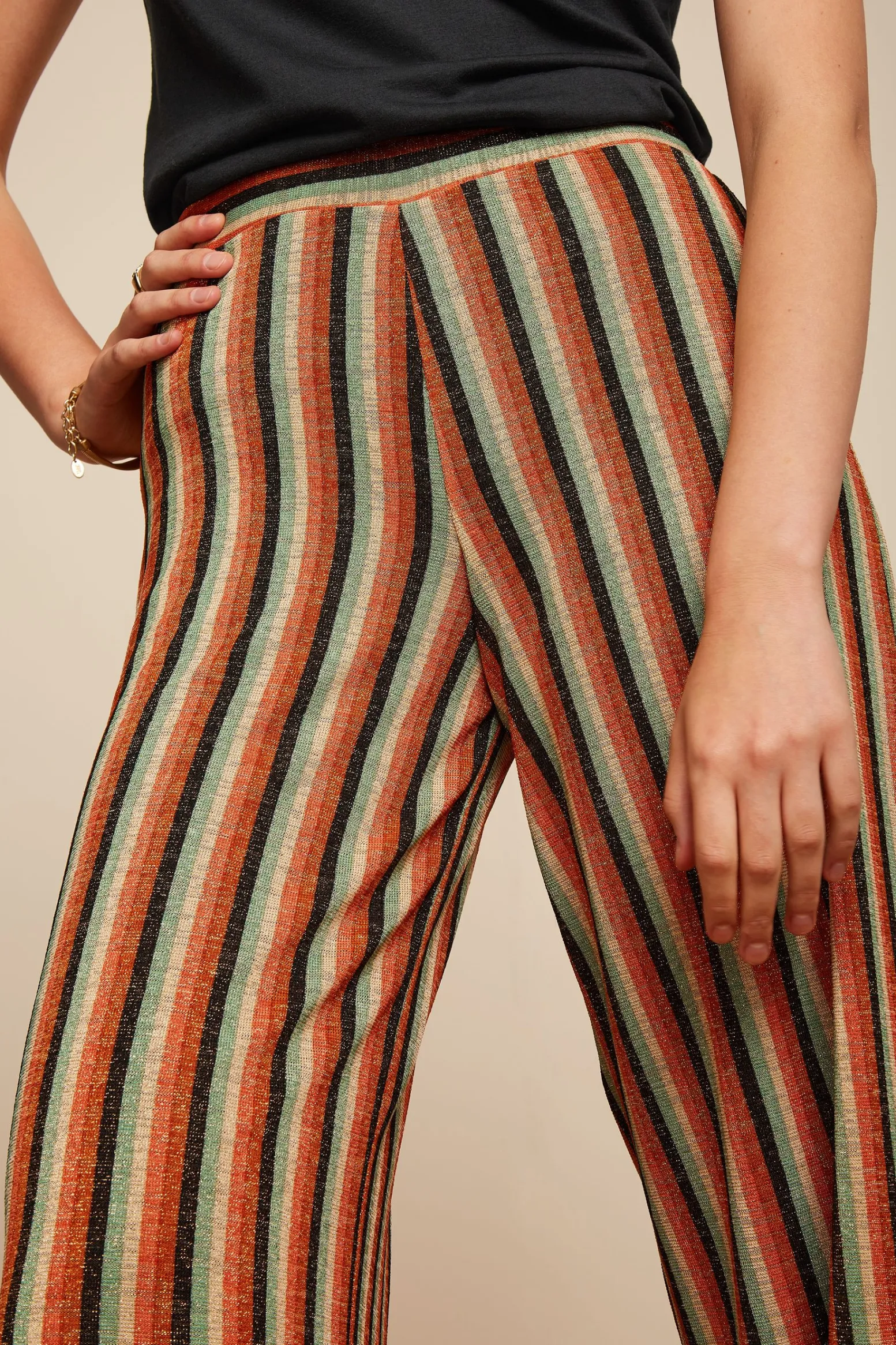 King Louie Broeken|Sara Pants Piso Stripe Black