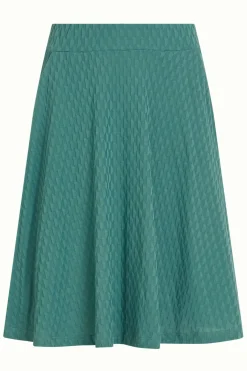 King Louie Rokken|Serena Skirt Manelli Jacquard Smoke Green