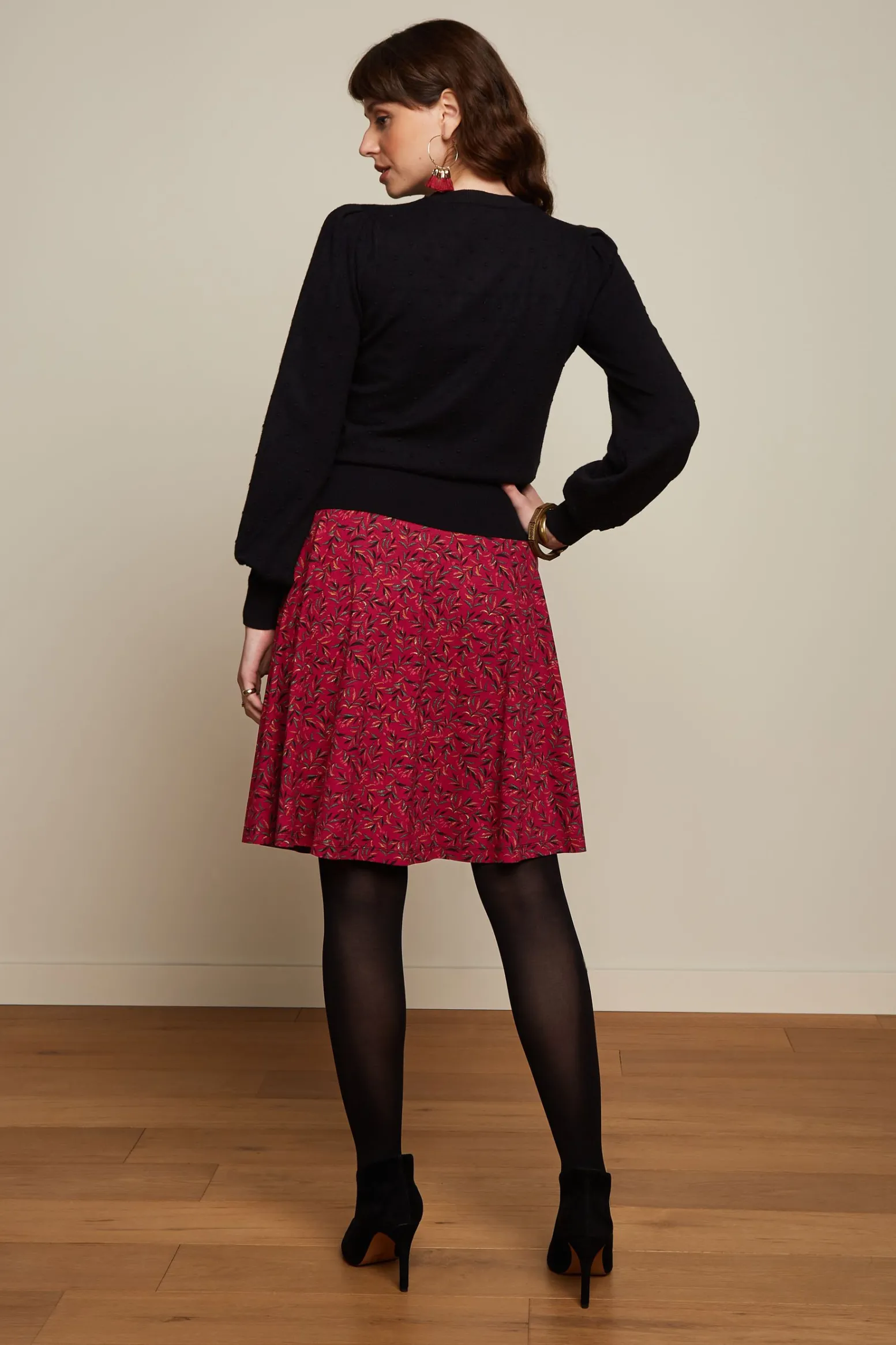 King Louie Rokken|Serena Skirt Vinti Cherry Red