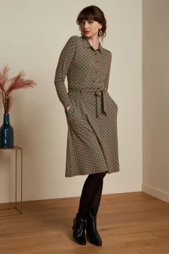 King Louie Jurken|Sheeva Dress Dusty Cabernet Red