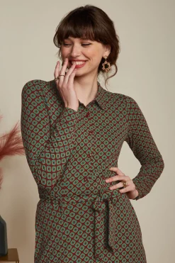 King Louie Jurken|Sheeva Dress Dusty Cabernet Red