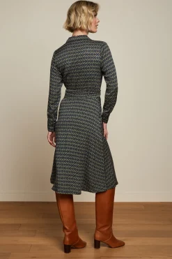 King Louie Jurken|Sheeva Dress Parlour Tokyo Blue