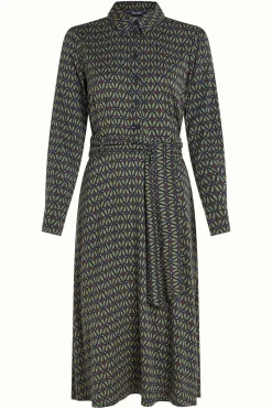 King Louie Jurken|Sheeva Dress Parlour Tokyo Blue