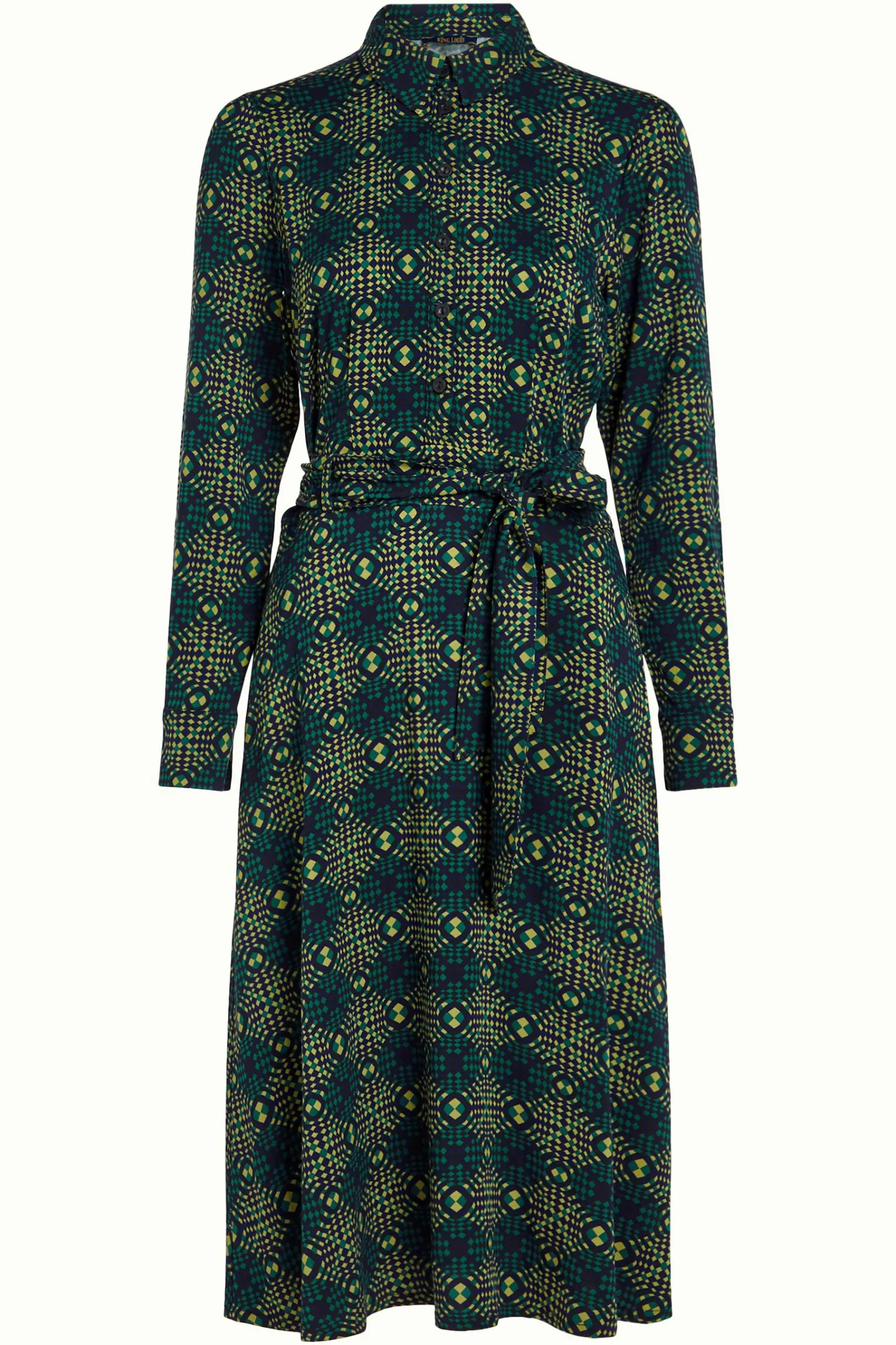 King Louie Jurken|Sheeva Dress Spiller Dragonfly Green