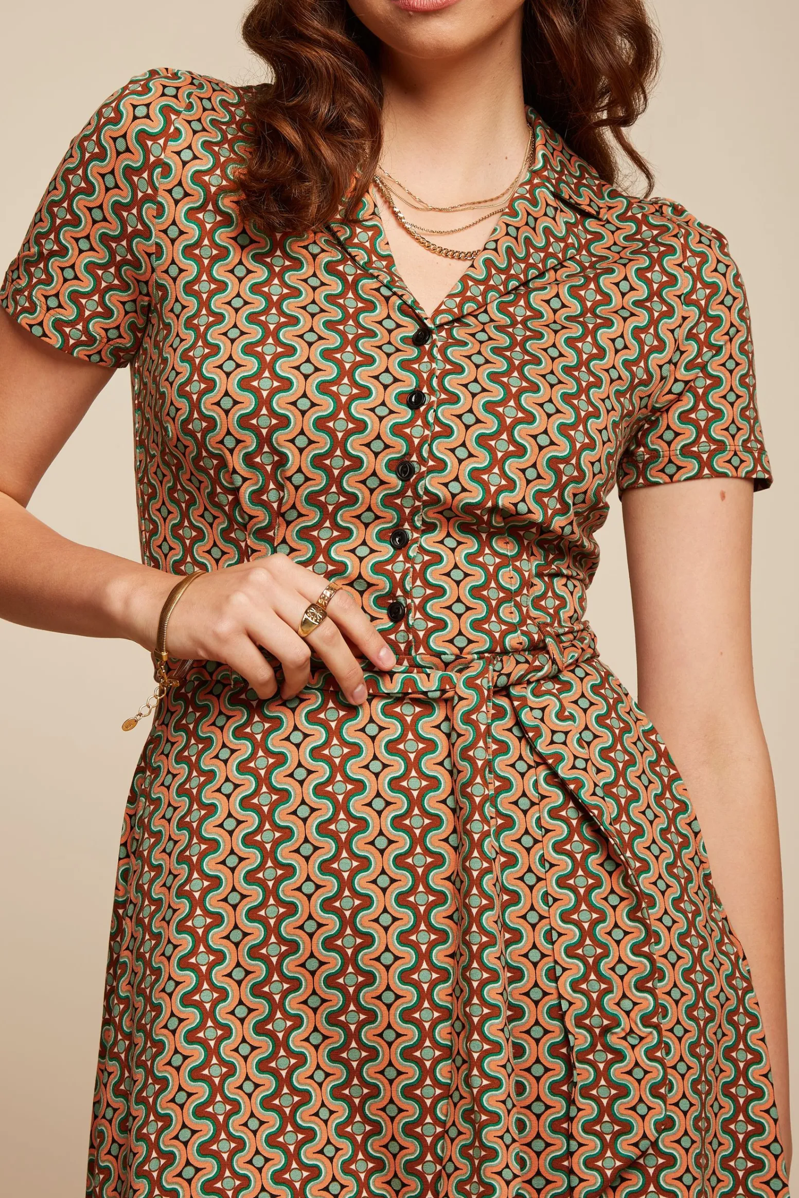 King Louie Jurken|Sheeva Dress Twisted Black