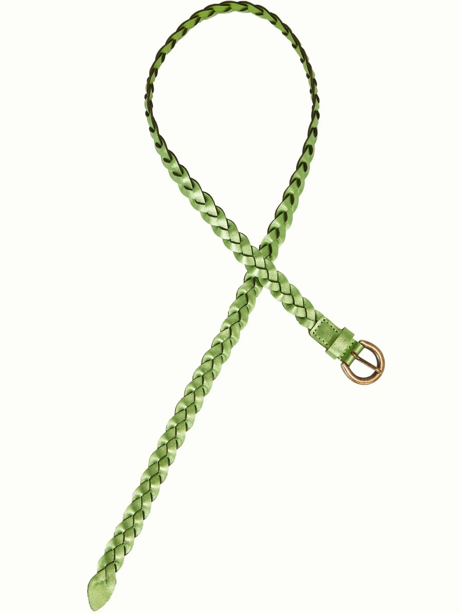King Louie Accessoires|Shiny Braided Belt Woodbine Green