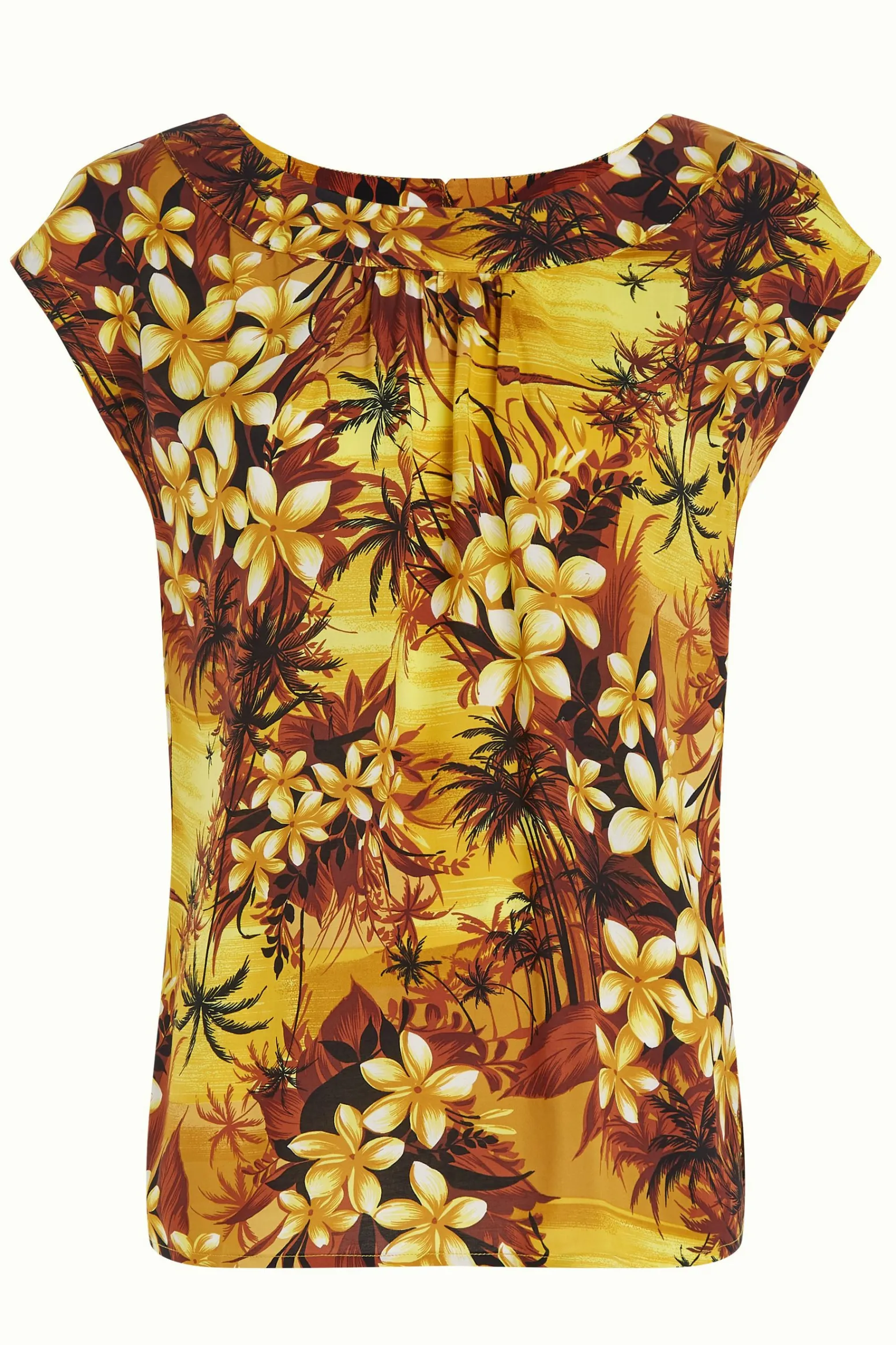 King Louie Tops & Shirts|Shirley Top Emerald Amarillo Gold
