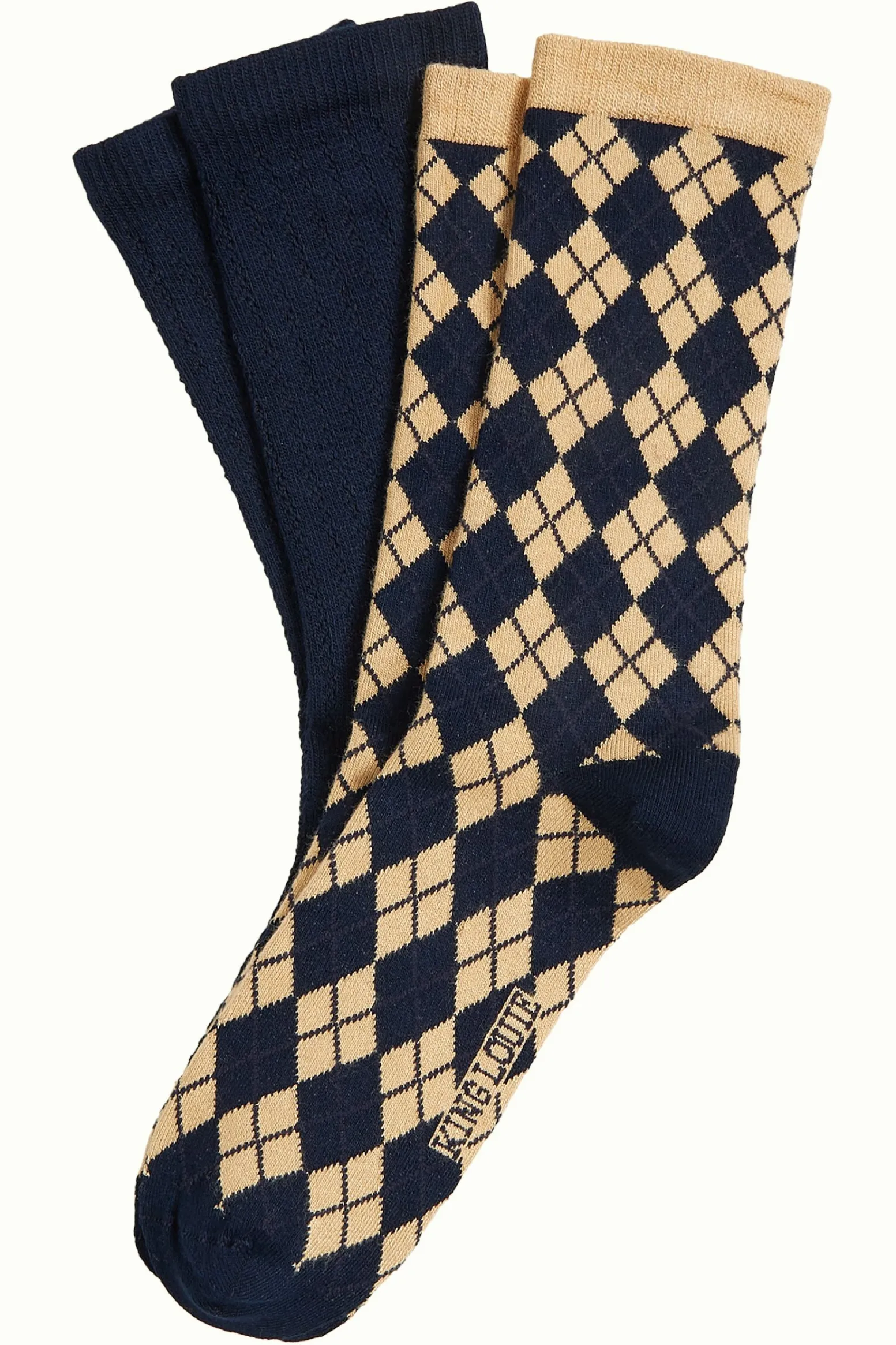 King Louie Accessoires|Socks 2-Pack Argyle Evening Blue