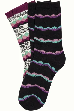 King Louie Accessoires|Socks 2-Pack Aspen Caspia Purple