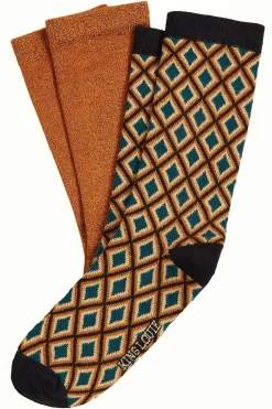King Louie Accessoires|Socks 2-Pack Brash Maple Orange