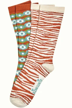 King Louie Accessoires|Socks 2-Pack Meribel Caramel