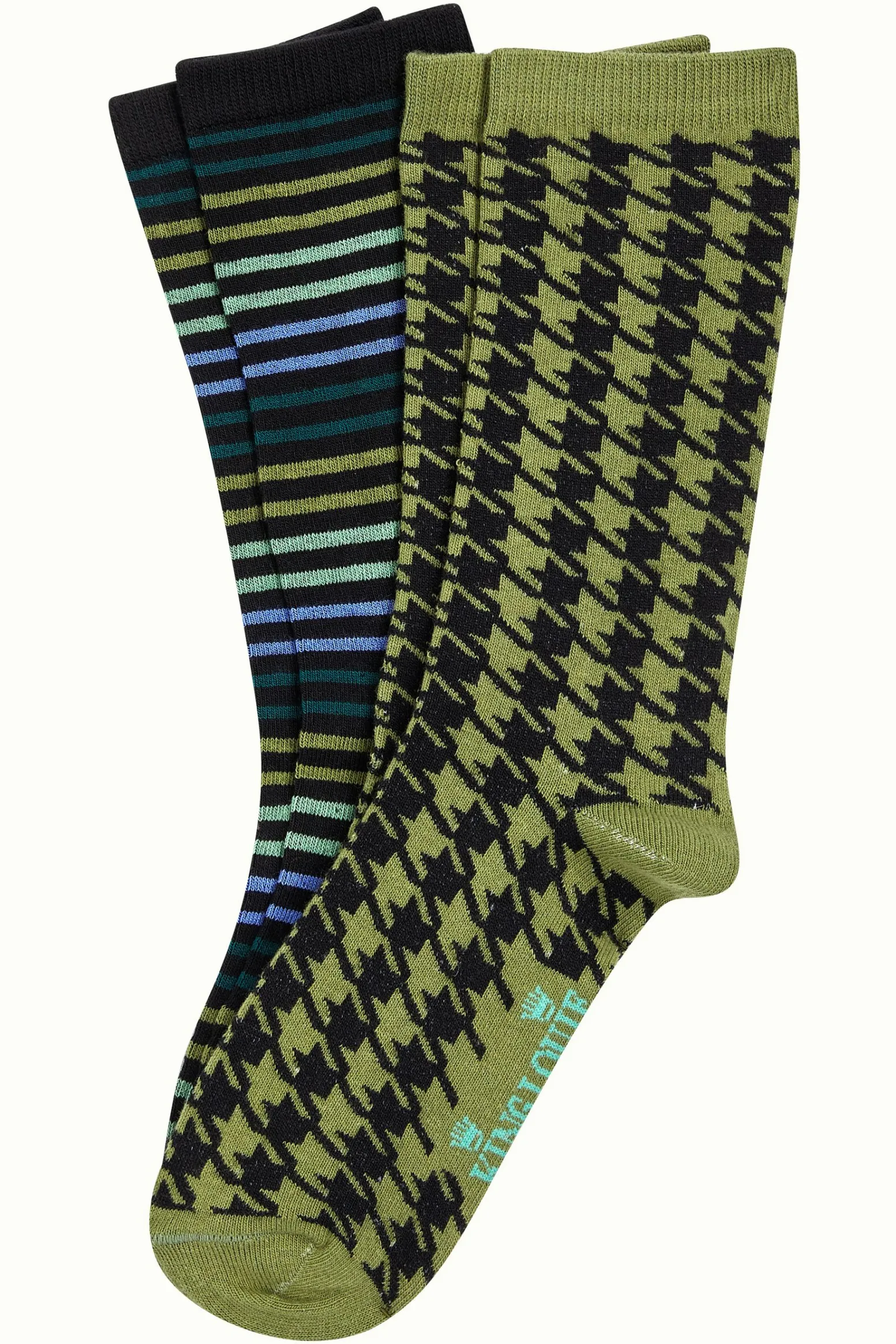 King Louie Accessoires|Socks 2-Pack Pied-de-Poule Posey Green