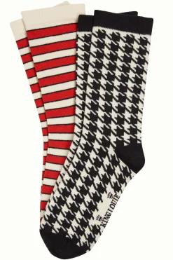 King Louie Accessoires|Socks 2-Pack Port Stripe Cream